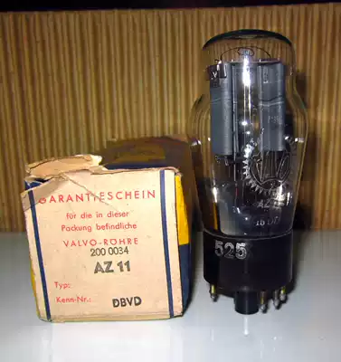 New original box AZ11 vacuum tube rectifier tube early German box ring sling silk Volvo standard