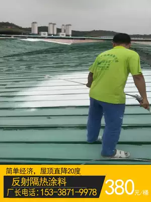 Roof roof roof non-hot glass waterproof coating exterior wall iron roof sunscreen nano-reflective insulation paint paint