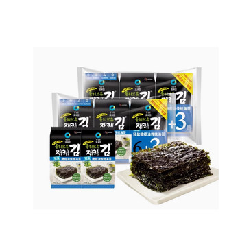 Pure Garden Lightly Salted Olive Oil Traditional Seaweed Sheets 6+3 Children's Ready-To-Eat Snack for Kimbap, 9-Pack Seaweed