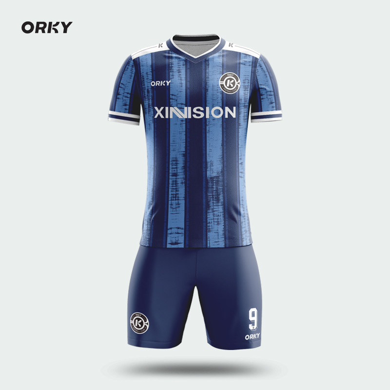 ORKY Wokai football suit men's custom long sleeve training customized short sleeve match team uniform Sports away jersey