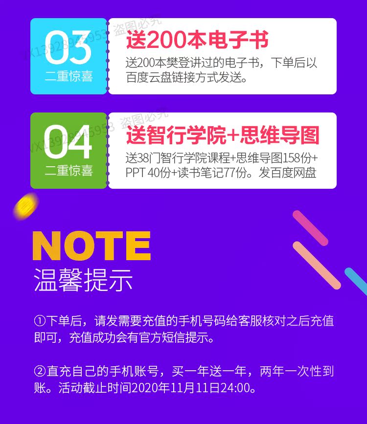 买1年送1年 樊登读书会 VIP会员年卡 共到手2年 图3