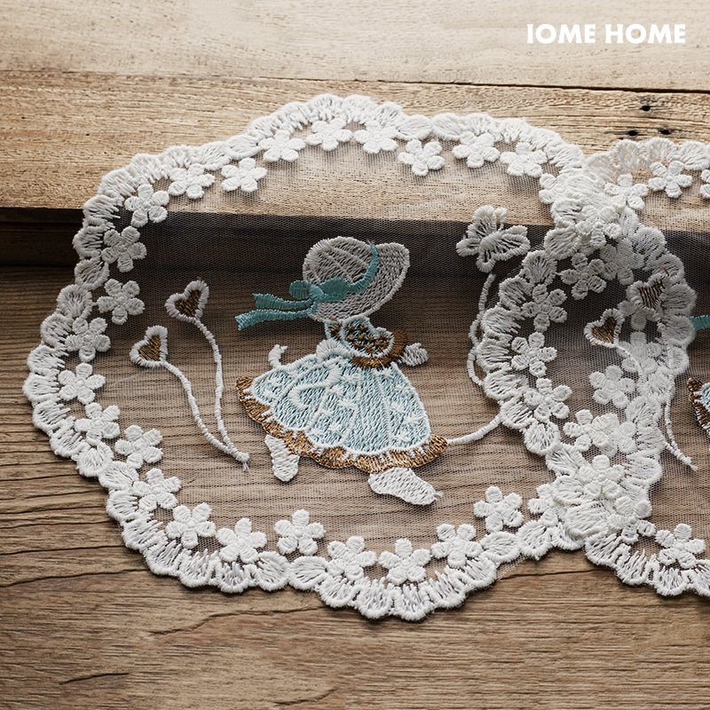 Retro-ins-style fields Broken Lace Lace Lace Table Tray Cushion Bed Head Cabinet Cover Cloths Mat Table Cloth for afternoon tea hem