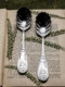 18-10 Stainless Steel Quail Hare Flower and Bird Retro Relief Cake Watermelon Dessert Spoon Ice Cream Shell Spoon