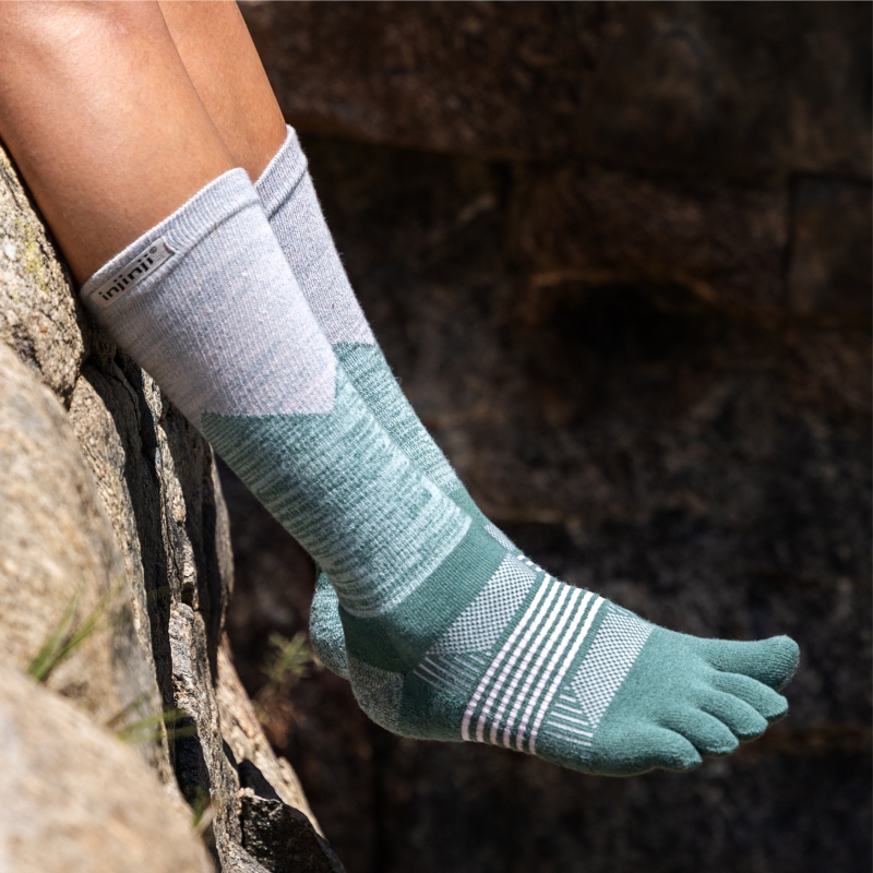 Injinji Five-Toe Socks Women's Trail Running Hiking Socks Thickened Warm Coolmax Mountaineering Outdoor Socks