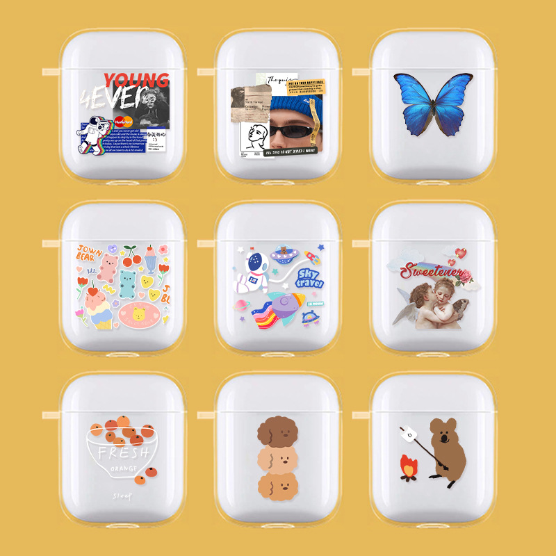 Airpods protective sleeve applies Apple Bluetooth 2-generation headphone sleeve airpods pro protective shell pro3 transparent