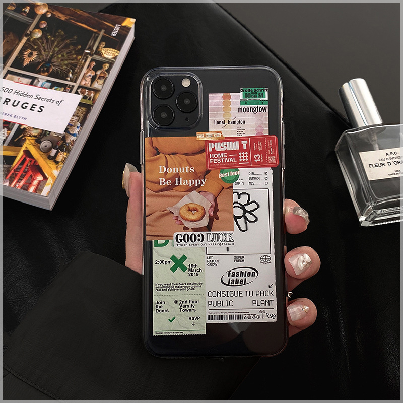 Donut trendy label iPhone 11 mobile phone case Huawei P40 Honor V30 Pro suitable for Apple Creative