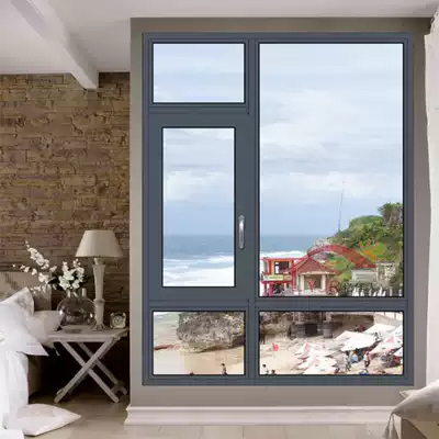 Phoenix broken bridge aluminum alloy aluminum hollow casement window heat and sound insulation balcony energy-saving windows and doors