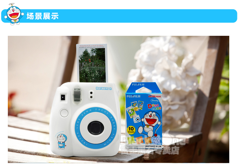 Fuji instax mini8 哆 啦 một gói máy ảnh hẹn giờ mèo với camera Polaroid