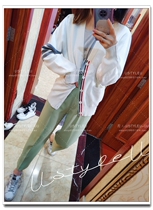 Italian prolific male section tb100 % cotton stripe decorated with sweatshirt fabric white grey bar