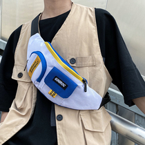 2021 New couple boys small breast canvas piece super - fiery tide bag bag campus single shoulder bag bag woman