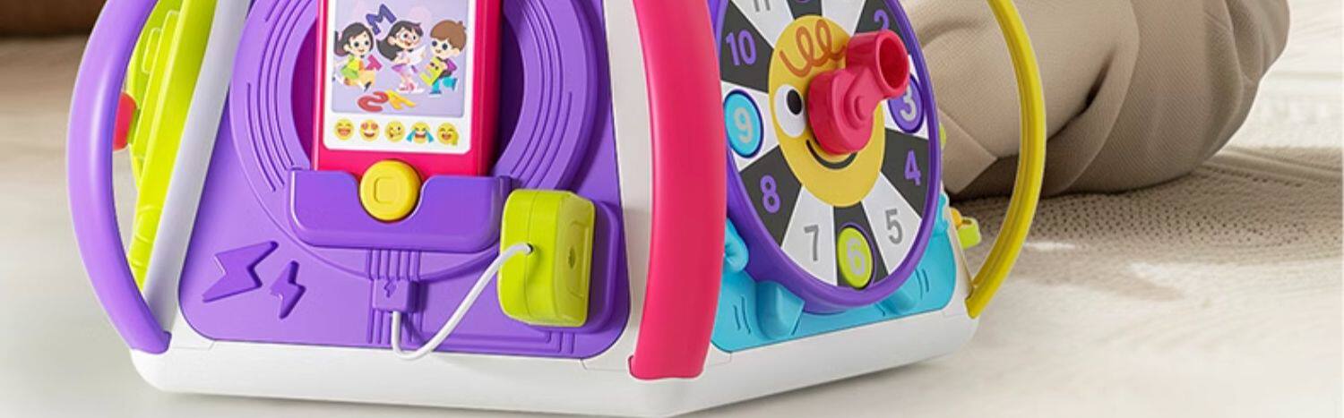 Детские обучающие компьютеры, электронные плакаты 汇乐六面体婴儿玩具手拍鼓0-1岁多功能早教百宝箱拍拍鼓周岁礼物 HOT