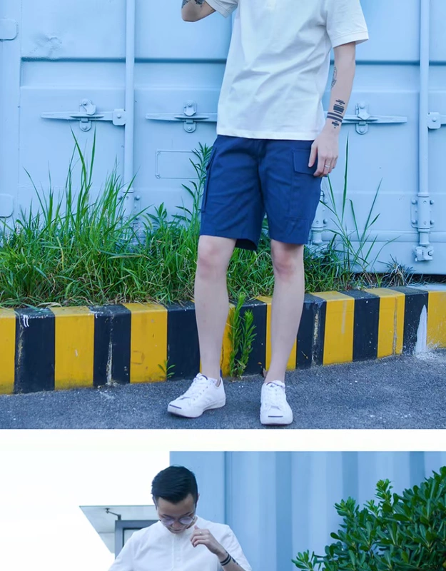 [TRANG CHỦ ĐỘC ĐÁO] Quần yếm có kích thước nhỏ Đàn ông và phụ nữ trung tính les đẹp trai t giản dị quần short đường phố