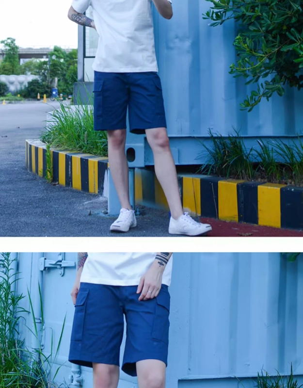 [TRANG CHỦ ĐỘC ĐÁO] Quần yếm có kích thước nhỏ Đàn ông và phụ nữ trung tính les đẹp trai t giản dị quần short đường phố