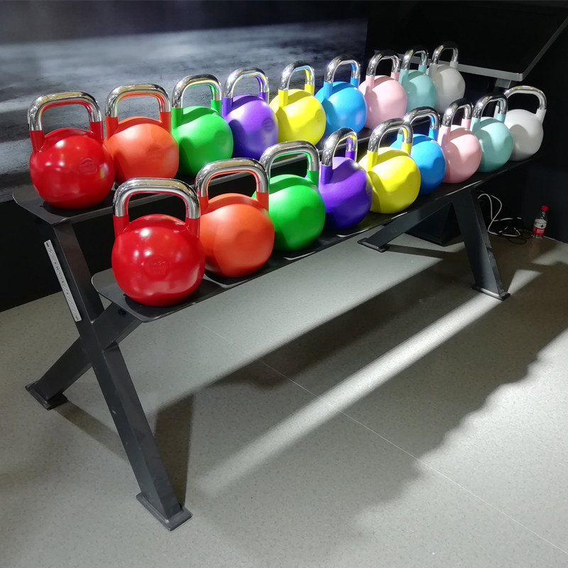 Steel kettlebell Competitive kettlebell kettlebell competition fitness lifting bell Kettlebell rack set private teaching equipment