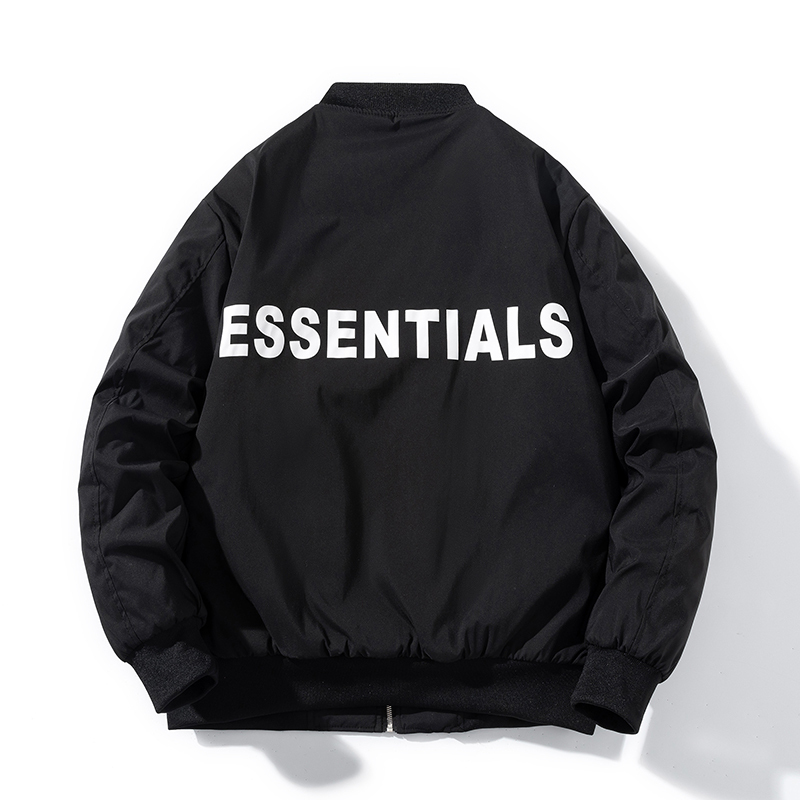 Autumn and Winter Thickened Bomber Jacket for Men and Women, Trendy Brand Fog, American Street Style Baseball Cotton Jacket, Essentials Coat