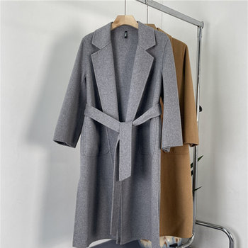 Bangqing double-sided wool mid-length coat