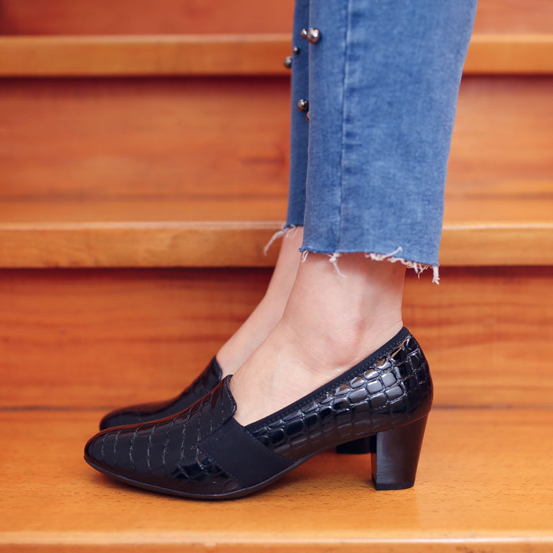 H version wide last SOFT series german ara 12-18004 square root patent leather soft-soled women's shoes