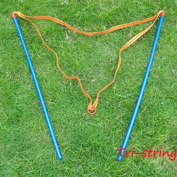 Lezai Portable Big Bubble Tool (without Bubble Liquid) Giant Bubble Double Rod Rope Bubble