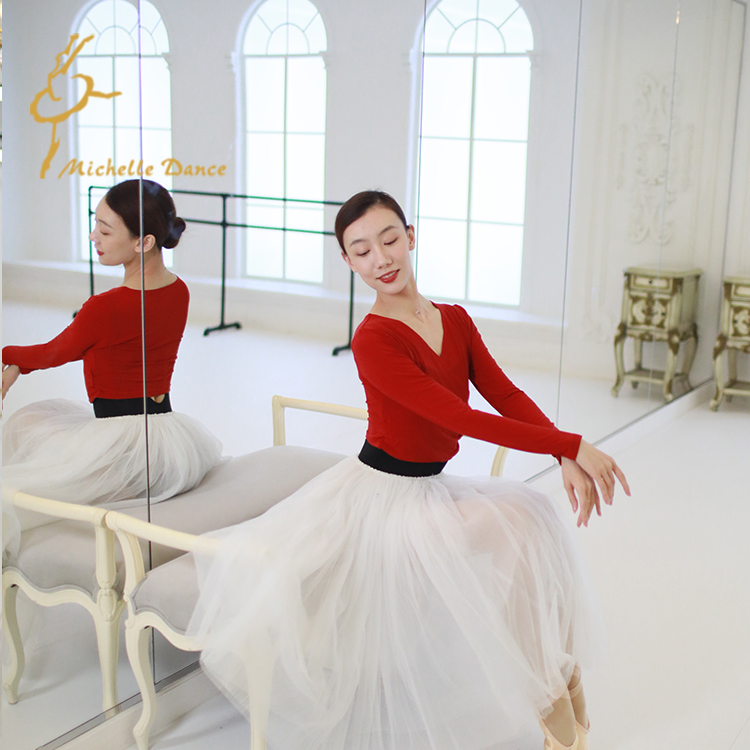 MichelleDance supple ballet temperament yoga sports wind knitted top