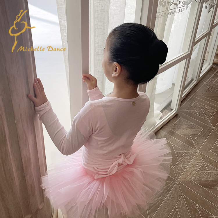 Michelle Dance ballet top air conditioner soft cotton kids can be parent-child light pink blue 