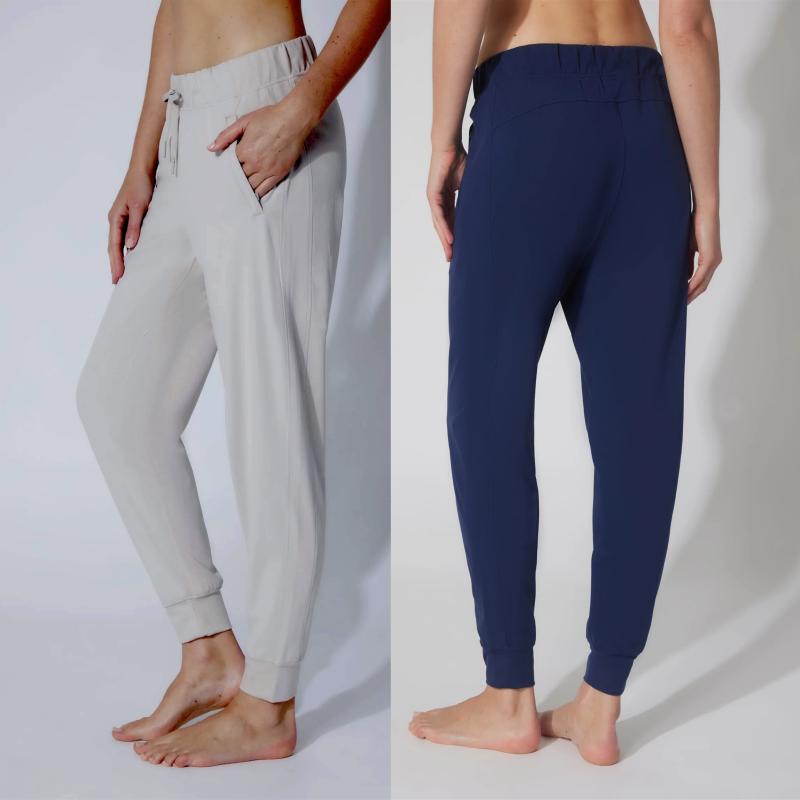 Women's High-Waisted Spring and Autumn Elastic Drawstring Soft Brushed Jogger Yoga Pants with Tapered Legs Women's High-Waisted Spring and Autumn Elastic Drawstring Soft Brushed Jogger Yoga Pants with Tapered Legs