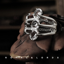  Emperor Jue trace * Ice crystal dragon claw*Exclusive original hollow claw collar ring clip Tie clip Retro tie hoop collar needle