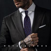 Royallords to Tibetan level * Purple red loom small crummy retro genuine silk casual tie male Korean version Z536