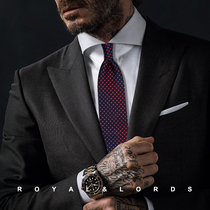 Royallords to Tibetan level * red crushed flowers retro colour real silk business casual tie male Korean version Z567