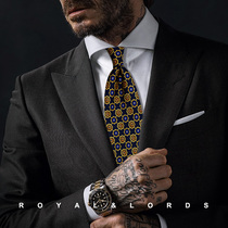 Royallords to Tibetan level * Tibetan reticulated retro crummy real silk printed casual tie male Korean version Z468