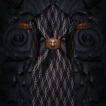Arte Black Rope Horse Armature Buckle Rope Retro Tie Business Mens Dress Casual Real Silk Gift Box