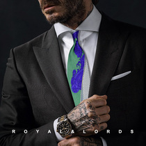  Royallords Collection Level*Green wide version Retro Paisley print Silk casual tie Korean version Z229