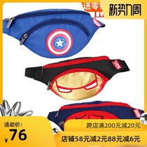  Childrens fanny pack Korean spiderman boy child middle school student canvas zipper chest bag Shoulder bag Messenger bag