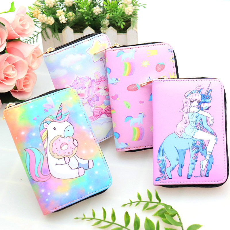 Kids coin purse fashion cartoon ins cute zipper short style small wallet elementary school card bag girls wallet male