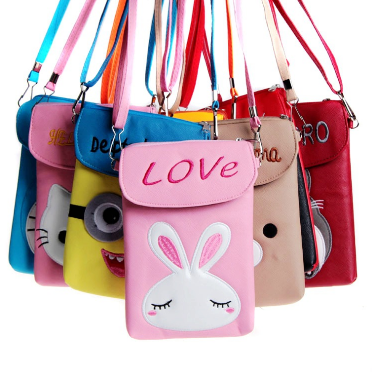 Korean Version Cute Girl Single Shoulder Bag Children Harp Small Slanted Satchel Bag Mobile Phone Bag Girl Zero Wallet