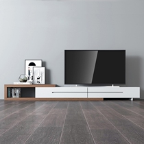 Nordic TV cabinet simple living room furniture telescopic black and white TV cabinet multi-color custom rectangular storage cabinet