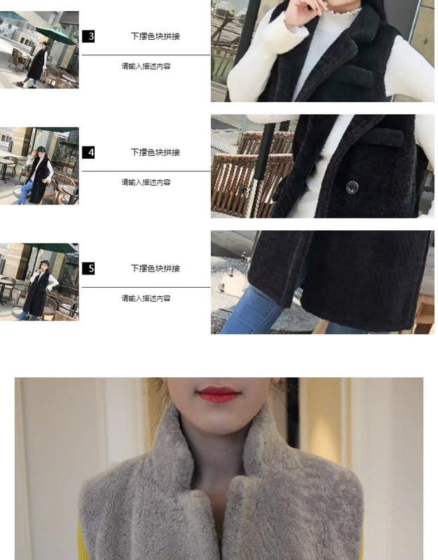 2018 mới giả lông lông cừu nữ lông thú giả lông vest lông cừu cắt vest dài lông một