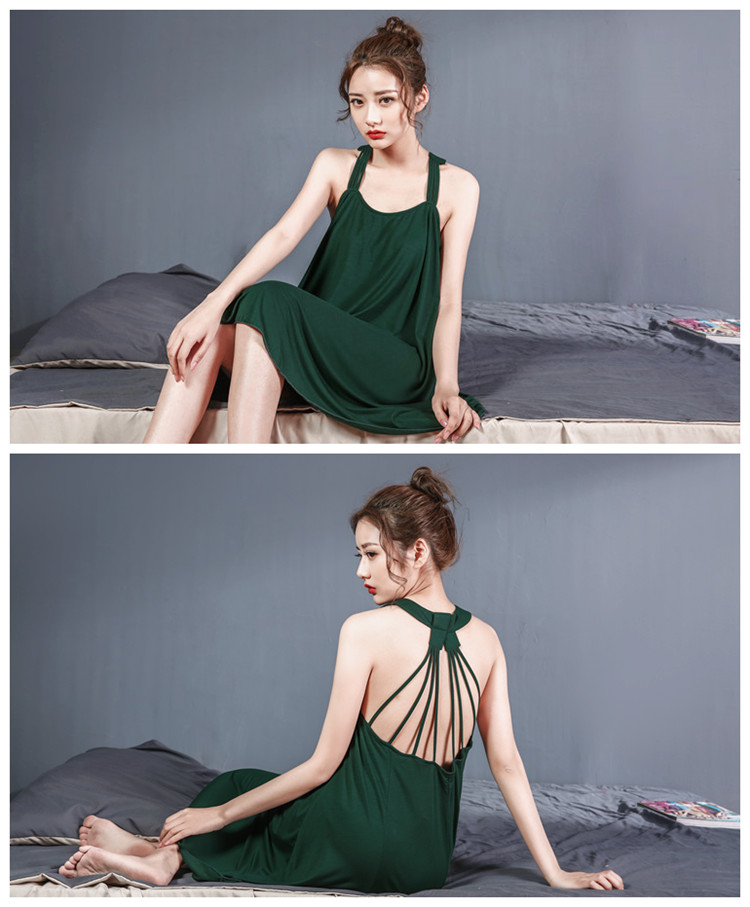 Mở lại nightdress phương thức bông băng lụa lỏng kích thước lớn đồ ngủ nữ mùa hè sexy tươi dây đeo váy mới phần mỏng