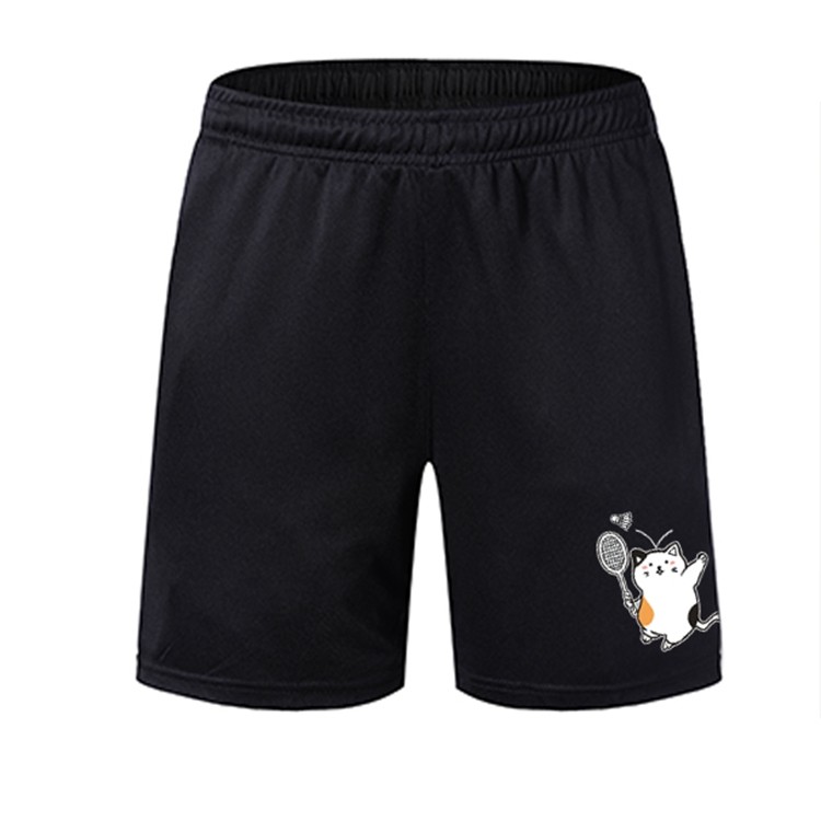 2020 new men and women badminton pants sports shorts installed sweat absorption fast dry children's wear cute cat pants