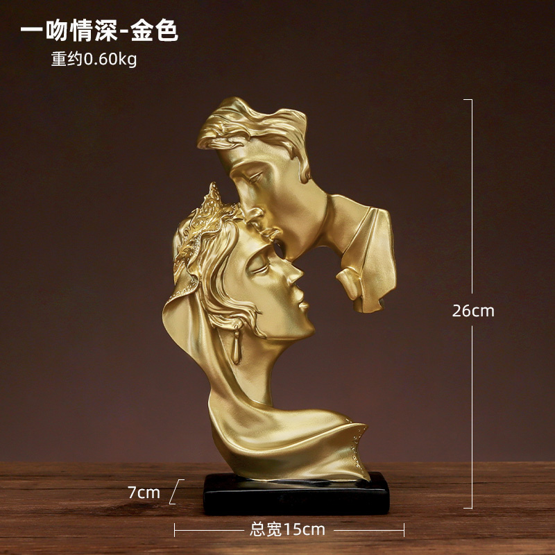 Golden lover statue