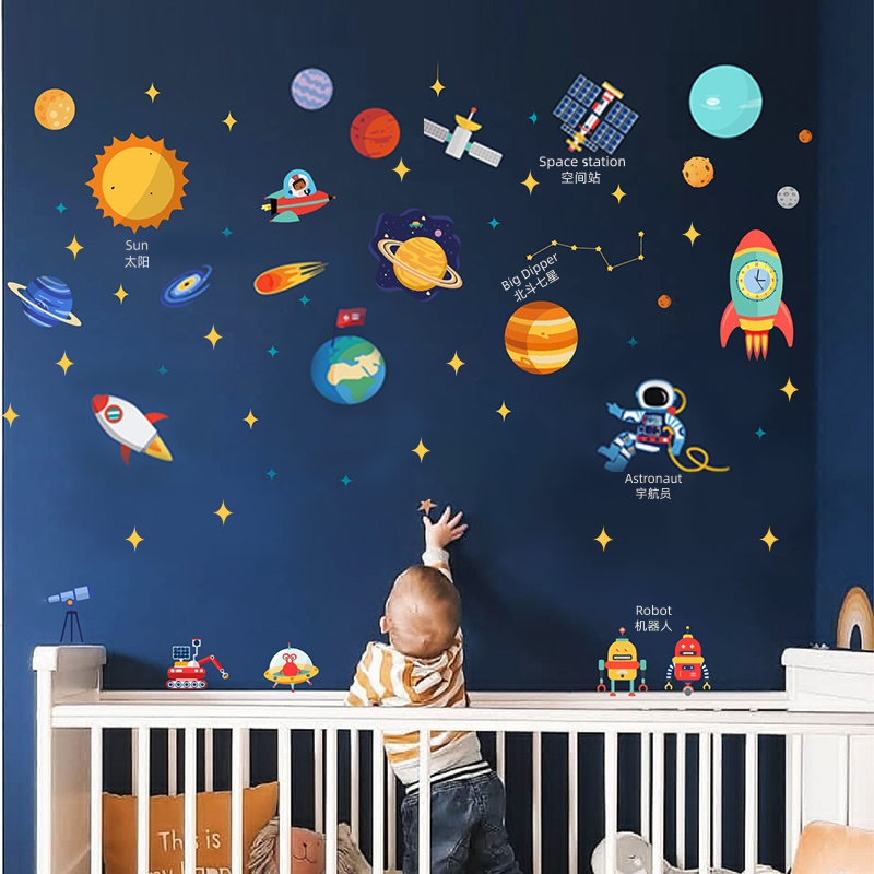 Nordic INS ten Dowboys' home starry sky wall stickers for the universe