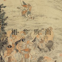 Shi Taofan autumn hunting pictures ancient calligraphy and painting simulation art painting high imitation copy printing Chinese painting high imitation copy