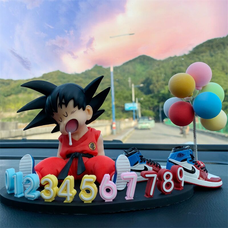Seven Dragon Beads Cartoon Cartoon Car Pendulum of Airborne Vehicular Movement License Plate Temporary Number Plate Creative Personality Adornment
