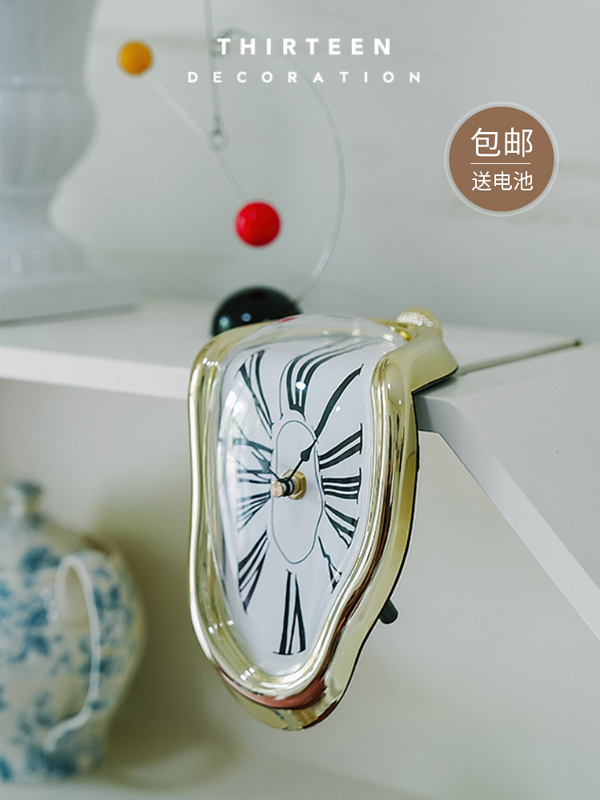 Spanish Dali Melting Distorted Clock Abstract Orion Solo Original Clock Irregular Wall Clock Ornament