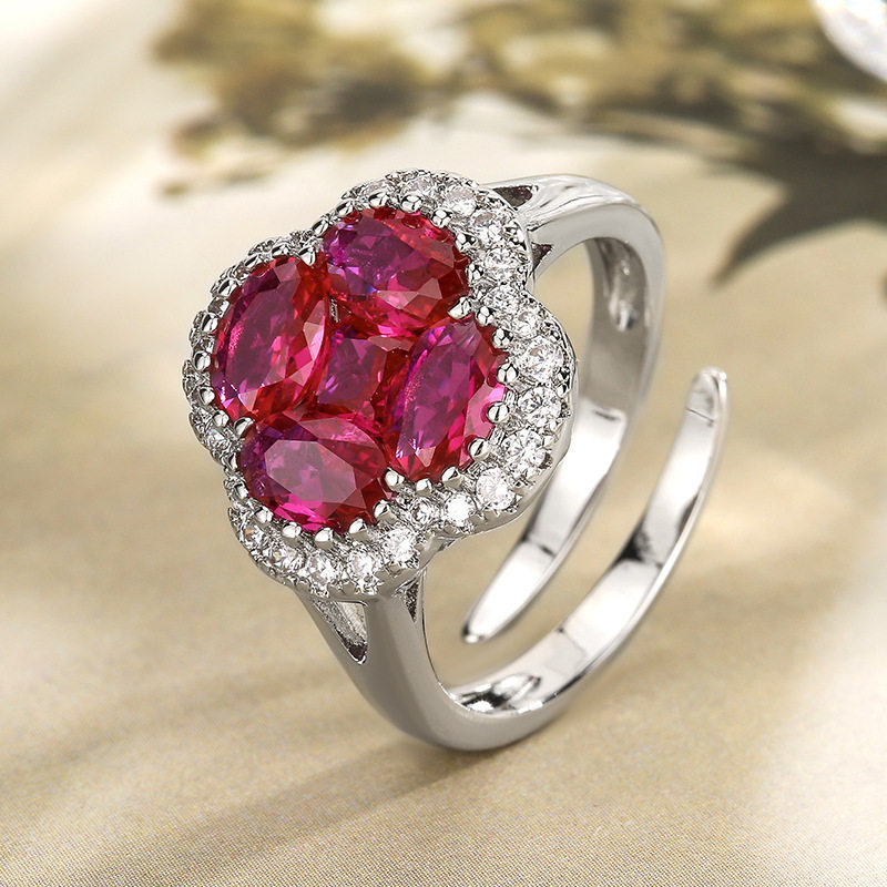 Giordini luxury ruby and diamond open ring