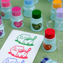 Buddha Small Flower Silkworm Bean Print Bench Finger Small Bean Rubber Stamp Finger Cot Mini Colored Seal Print Clay 35 Color Cloth Available