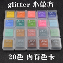 GLITTER pearlescent unilateral printing table domestic printing table bright and soft candy color rubber stamp Handbook printing table
