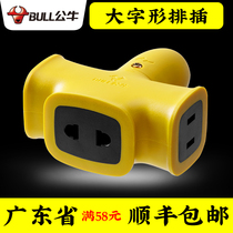 Bull large character socket herrink wireless construction site outdoor floor drag-proof industrial explosion-proof plug-in plate without wire
