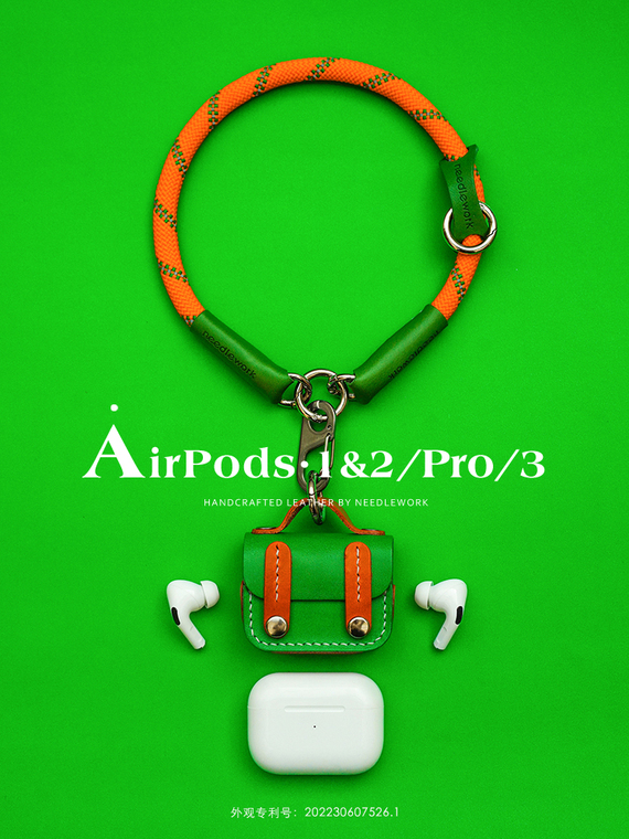 School Bag Airpods Genuine Leather Protective Carry Airpods 1, Airdpods 2, Airpods 3, Airpods Pro AirPods Case