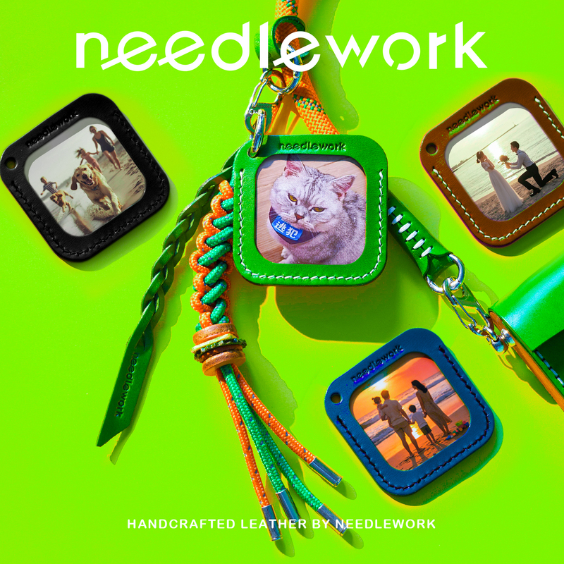 Two Needles and One Thread Original Mobile Phone Pendant Photo Ornament New Creative Couple Gift High-End Car Keychain Pendant