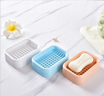 3pcs 9.9 yuan practical drain soap box soap box grid soap tray independent creative plastic soap box